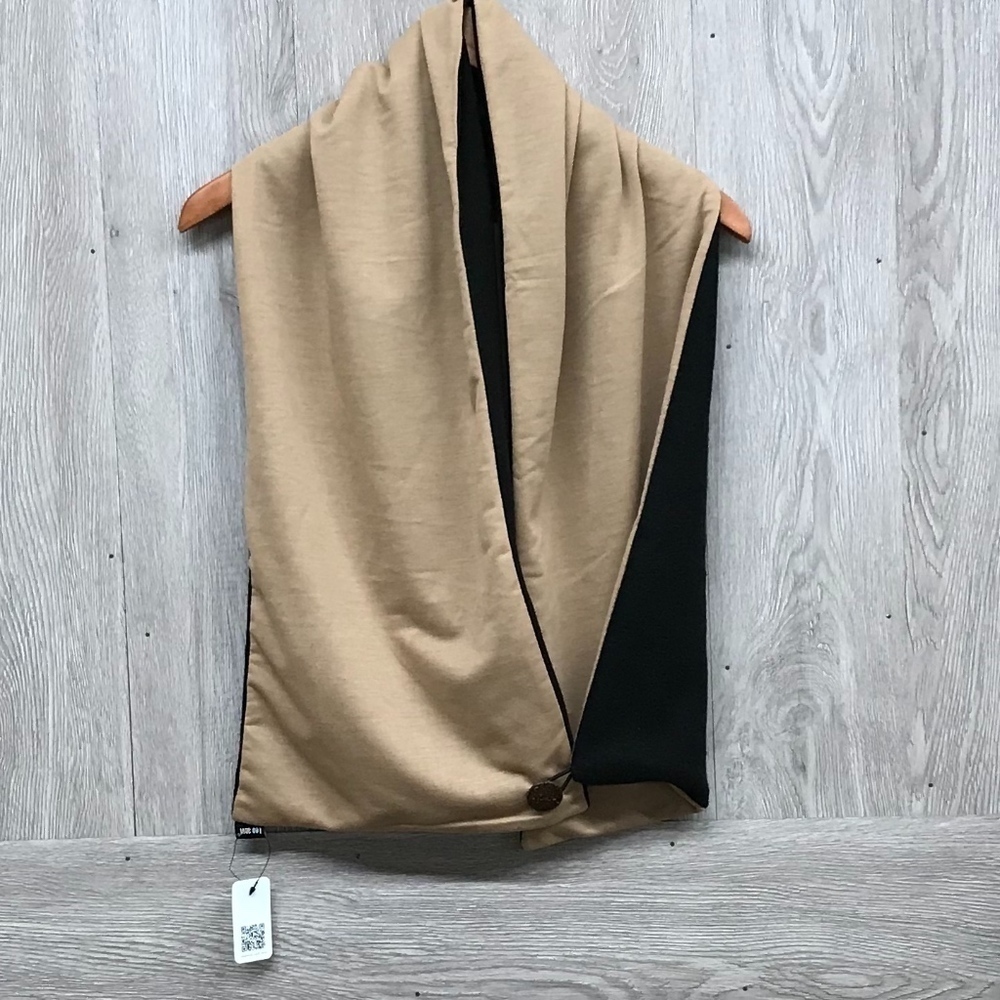 Black Brown Button Closure Scarf Wrap BB723 BB724
